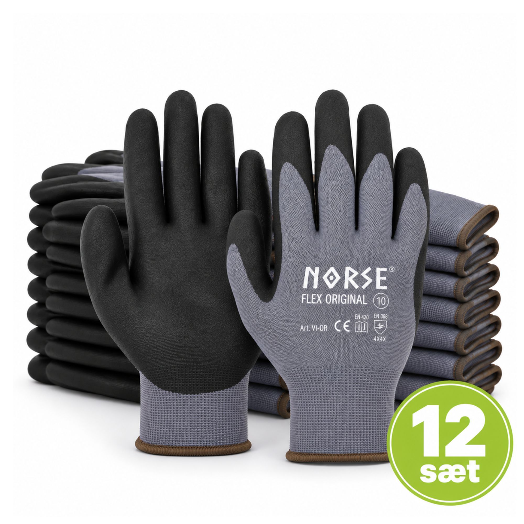 NORSE FLEX ORIGINAL Universal Arbejdshandsker – 12 sæt Størrelse 7