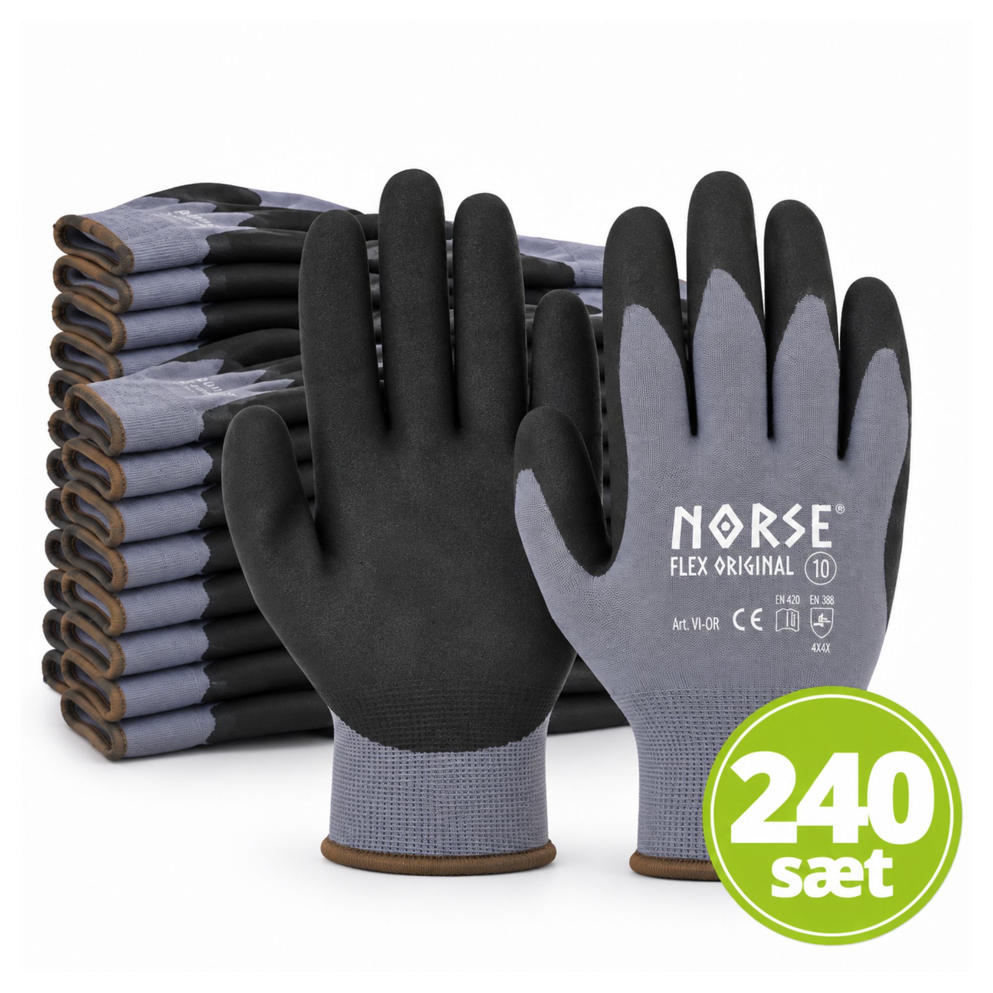 NORSE FLEX ORIGINAL Universal Arbejdshandsker – 240 sæt Størrelse 7