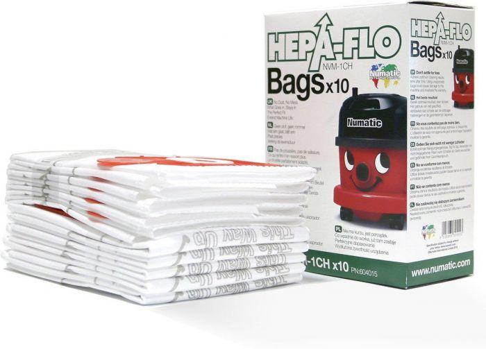 Støvsugerposer 9 l - Numatic HEPA-flo NVM1CH til Henry/Hetty/Harry, 10 stk.