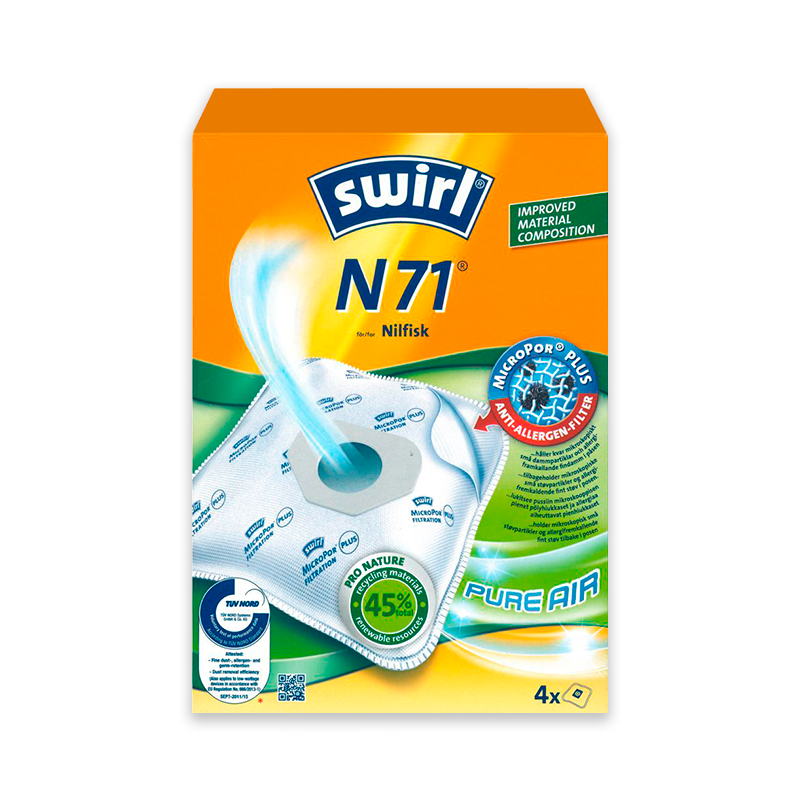 Swirl støvsugerposer N71 til Nilfisk