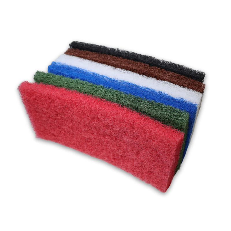 Skurenylon til rengøring 115x250x20mm - 10 stk pakke Farver Grøn