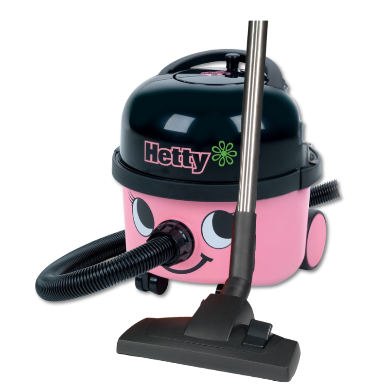 Numatic Hetty Compact HET160 støvsuger (6 Liters) Pink/sort med 9 meter kabel