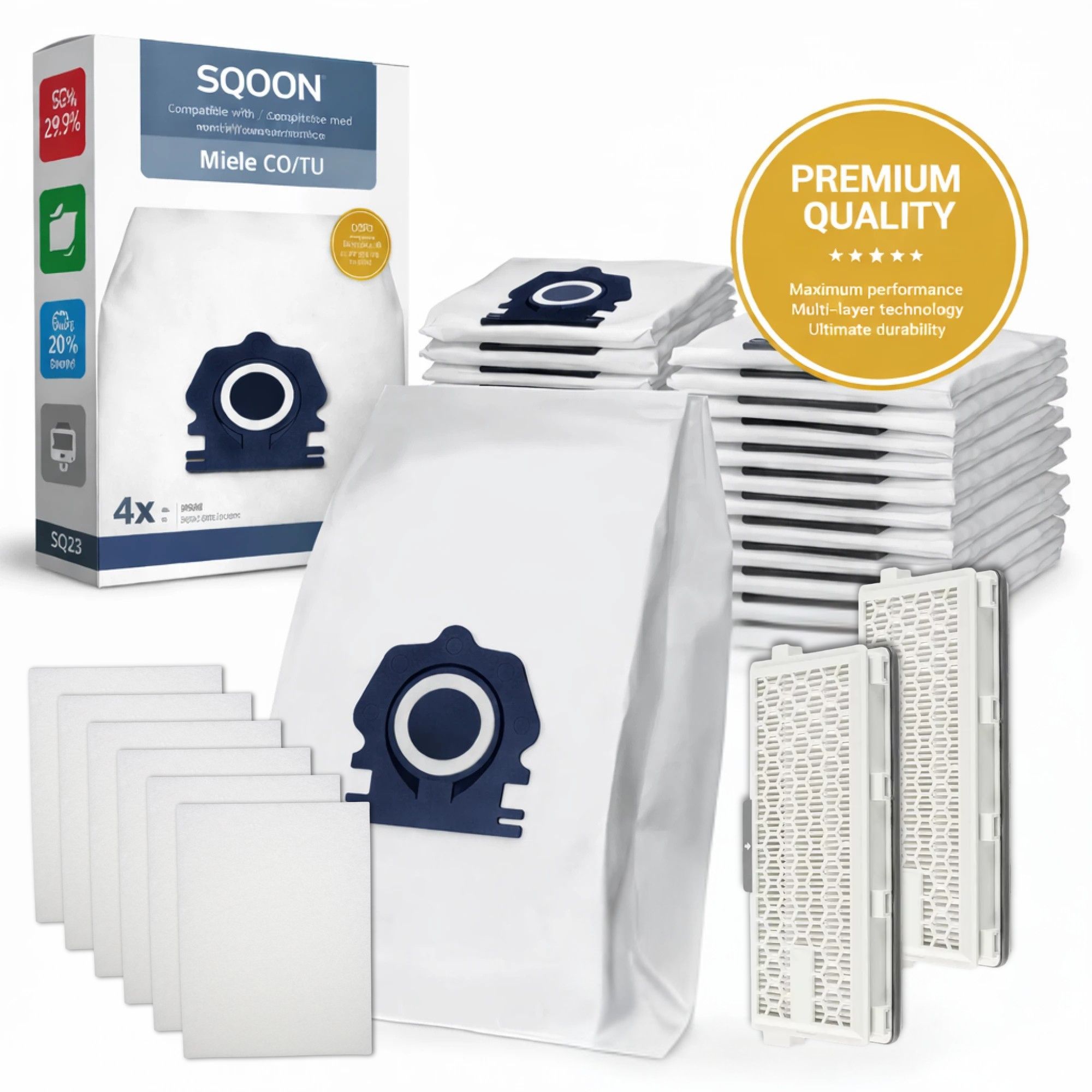 Miele Guard årspakke – 24 støvsugerposer + 2 HEPA filtre + 6 motorfiltre